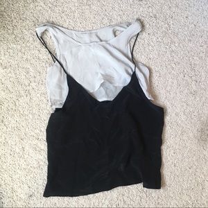 Layered silk tank top